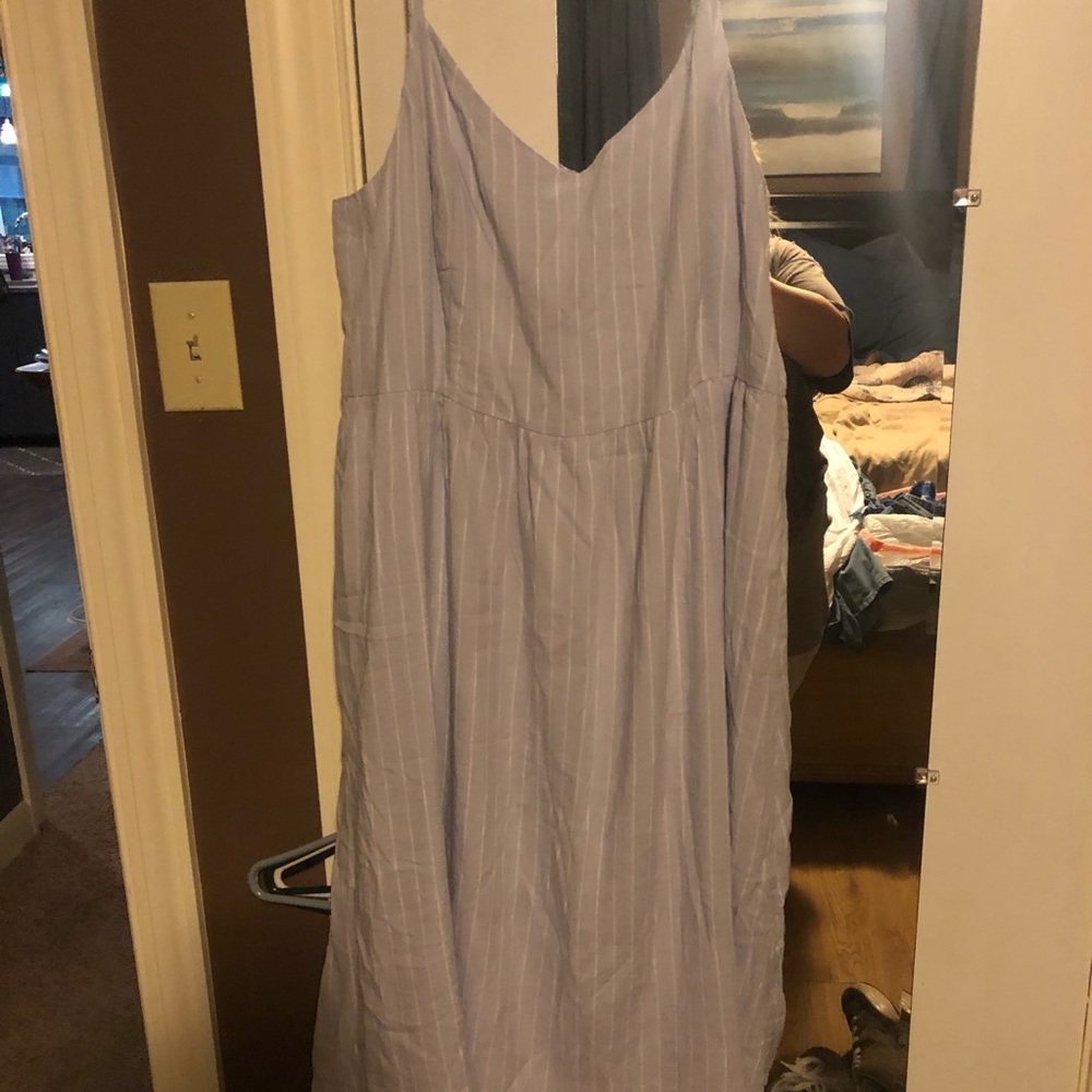 Strappy jean dress